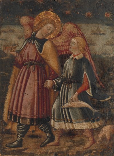 Arkkienkeli Rafael ja Tobias, mahdollisesti 1457-63. tekijältä Neri di Bicci