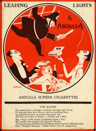 Abdulla-savukkeet, 1920-luku tekijältä Nerman