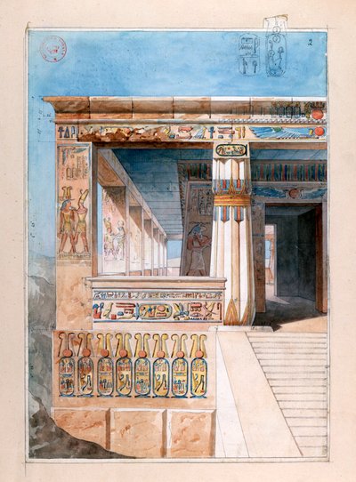 Muinainen egyptiläinen temppeli, 1800-luku tekijältä Nestor l
