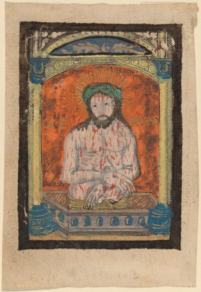Kristus murheiden miehenä tekijältä Netherlandish 15th Century