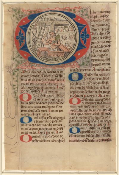 Kristus murheiden miehenä tekijältä Netherlandish 15th Century