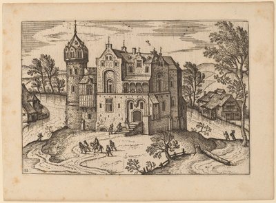Linna joen rannalla tekijältä Netherlandish 16th Century