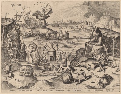Pyhän Antoniuksen kiusaus tekijältä Netherlandish 16th Century after Hieronymus Bosch, Hieronymus Cock
