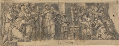Kohtaus antiikin historiasta tekijältä Netherlandish 16th Century after Polidoro da Caravaggio