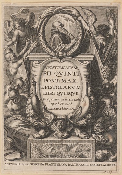 Apostolicarvm PII Qvinti Pont otsikkosivu. Max... tekijältä Netherlandish 17th Century after Sir Peter Paul Rubens