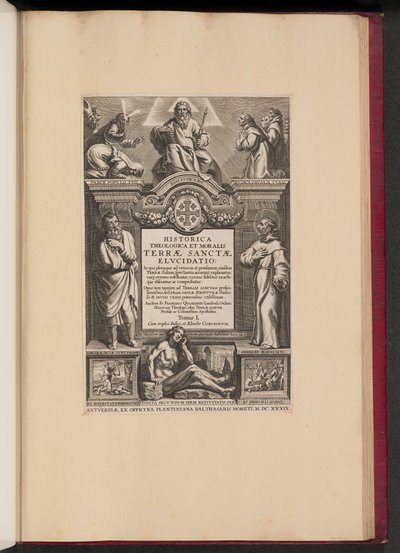 Pàgina de títol de Franciscus Aguilonius, Història històrica, teològica i moral de Terra Santa, Elvcidatiofinnish tekijältä Netherlandish 17th Century after Sir Peter Paul Rubens