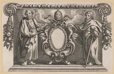 Vinyeta per a un llibre dedicat al papa Urbà VII finlandès tekijältä Netherlandish 17th Century after Sir Peter Paul Rubens
