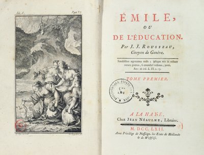 Jean-Jacques Rousseaun etulevy Emilelle, 1762 tekijältä Netherlandish School
