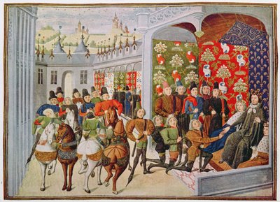 Harl 4380 f.40 Ranskan kuningas Kaarle VI vastaanottaa Englannin lähettiläät 