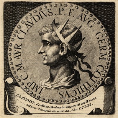 Rooman keisari Claudius II:n muotokuva. tekijältä Netherlandish School