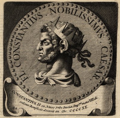 Rooman keisari Constantius II:n muotokuva. tekijältä Netherlandish School