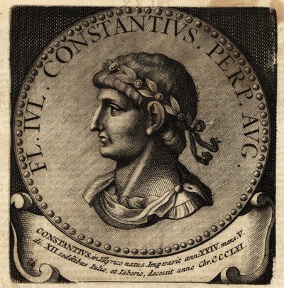 Rooman keisari Constantius II:n muotokuva. tekijältä Netherlandish School
