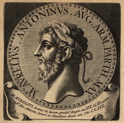 Rooman keisari Marcus Aureliuksen muotokuva. tekijältä Netherlandish School