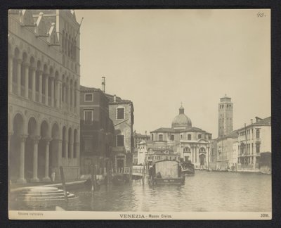 Gevel van de Fondaco dei Turchi te Venetië Venetsia - Civic Museum (nimi esineessä) tekijältä Neue Photographische Gesellschaft