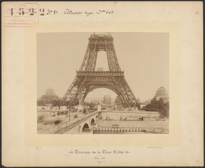 Eiffel-tornin rakennustyöt tekijältä Neurdein freres