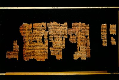 Fragmentit asiakirjasta, joka sisältää faarao Thutmosos III:n tekoja (papyrus) tekijältä New Kingdom Egyptian