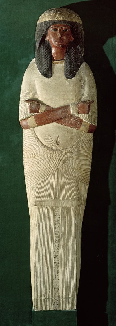 Piays Mummyn kansipaneeli, n. 1279-1213 eKr. (maalattu puu, stukko) tekijältä New Kingdom Egyptian