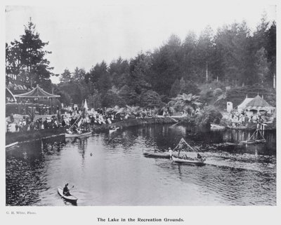 New Plymouth, Uusi-Seelanti: Lake in the Recreation Grounds (m/w kuva) tekijältä New Zealand Photographer