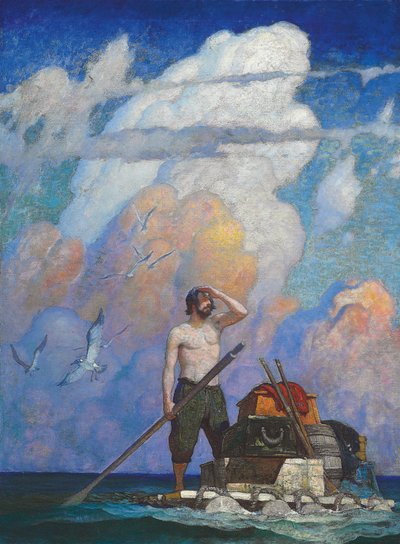 Mailin tai sen tienoilla lauttani meni erittäin hyvin tekijältä Newell Convers Wyeth