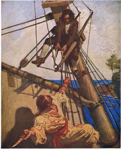 Israelin kädet: Sanoin: "Vielä yksi askel, herra Hands, ja ammun aivosi pihalle". tekijältä Newell Convers Wyeth