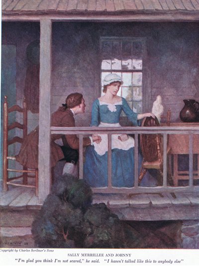 Sally Merrillee ja Johnny: Olen iloinen, että luulet, etten pelkää, hän sanoi. En ole puhunut näin kenellekään muulle, 1928. tekijältä Newell Convers Wyeth
