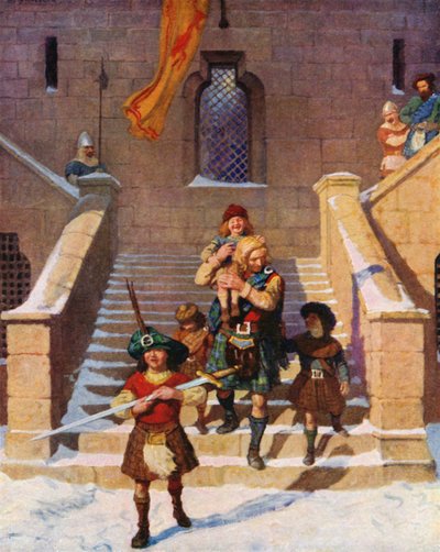 Wallace ja lapset tekijältä Newell Convers Wyeth