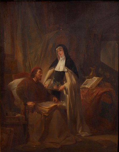 Hänen jäsenyytensä Sint-Janin sairaalassa Bruggessa, tekijältä Nicaise de Keyser