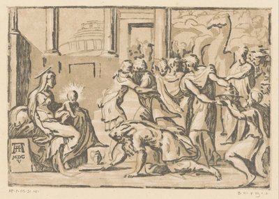 Kuninkaiden palvonta tekijältä Niccolò Vicentino (attributed to)