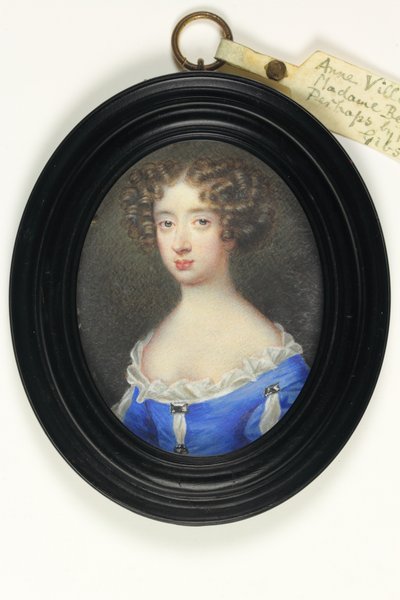 Anne Villiers, Madame Bentinck (akvarelli norsunluulle) tekijältä Nicholas (fl.1667 1708) Gibson Richard or Dixon