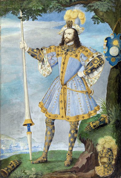 Muotokuva George Cliffordista, Cumberlandin kolmannesta jaarlista (1558-1605), merenkulkijasta. Nicholas Hilliardin (1547-1618) akvarelliminiatyyri pergamentille, n. 1590. tekijältä Nicholas Hilliard