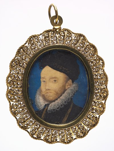 Miehen muotokuva, 1590-luku. tekijältä Nicholas Hilliard