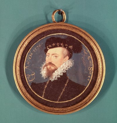 Robert Dudley, Leicesterin jaarli (n. 1532–1588) 1576 tekijältä Nicholas Hilliard