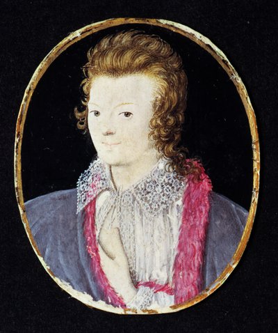 Tuntematon nuoriso, n. 1595 tekijältä Nicholas Hilliard