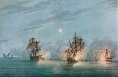 Badere-I-Zafférin vangitseminen, c1809 tekijältä Nicholas Pocock