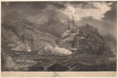 Hänen Majesteettinsa alus "Mermaid" 10. lokakuuta 1795 Requinissa..... Grenada, ajoi karille ranskalaisen Corvette 
