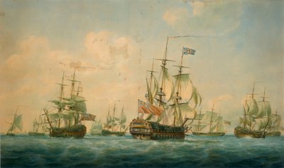 Laivat Spitheadissa 1797 tekijältä Nicholas Pocock