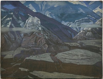 Bharagarh Fort, "Kullu"-sarja, 3 tekijältä Nicholas Roerich