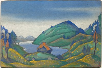 Lavastus Stravinskyn balettiin "Kevään riitto", 1944 tekijältä Nicholas Roerich