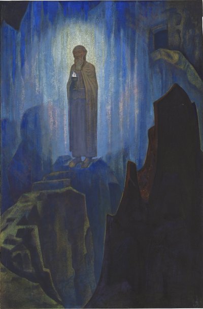 Lumiere celeste - Taivaan valo par Roerich, Nicholas (1874-1947). Tempera kankaalle, koko: 124x80 tekijältä Nicholas Roerich