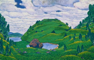 Luonnos Igor Stravinskyn "Kevään rituaalille". tekijältä Nicholas Roerich