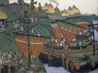 Slaavit Dneprillä, 1905 tekijältä Nicholas Roerich