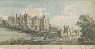 Beaudesert Hall and Park: akvarellimaalaus, 1770 tekijältä Nicholas Thomas Dall