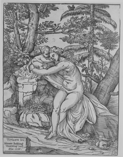 Venus ja Amor, 1566, 1566. tekijältä Nicolò Boldrini