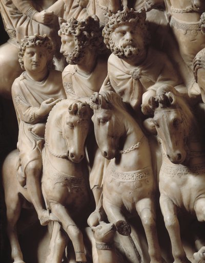 The Voyage of the Magi Relief yksityiskohta Nicola Pisanon marmoripulaarista tekijältä Nicola Pisano
