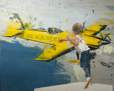 Pallonheittokone, 2022 (öljy kankaalle) tekijältä Nicola Pucci