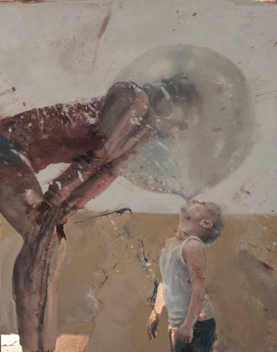 Bubble III (Lapsi ja äiti), 2020 (öljy kuparille) tekijältä Nicola Pucci
