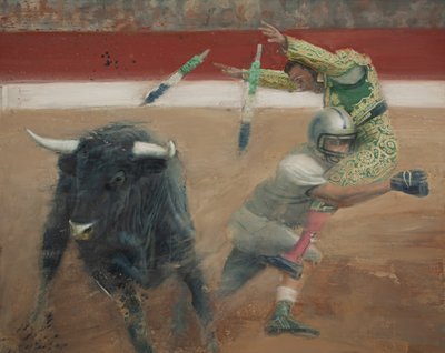Corrida I, 2016 (öljy kankaalle) tekijältä Nicola Pucci