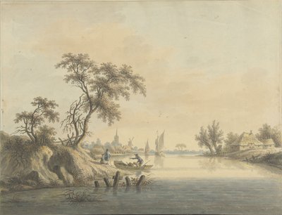 Näkymä Elst aan de Maasin kylästä tekijältä Nicolaas Wicart