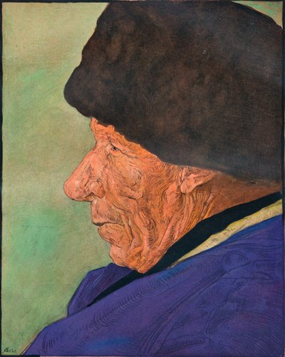 Miehen pää, Volendam, 1904. tekijältä Nicolaas Wilhelm Jungmann