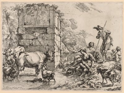 La vaca bevent finlandesa tekijältä Nicolaes Berchem